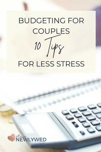 Calculator sitting in front of monthly budget