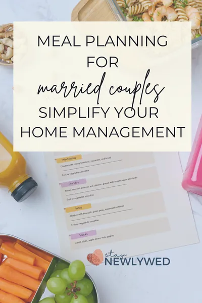 Meal planning for married couples