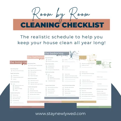 Room by room cleaning checklist